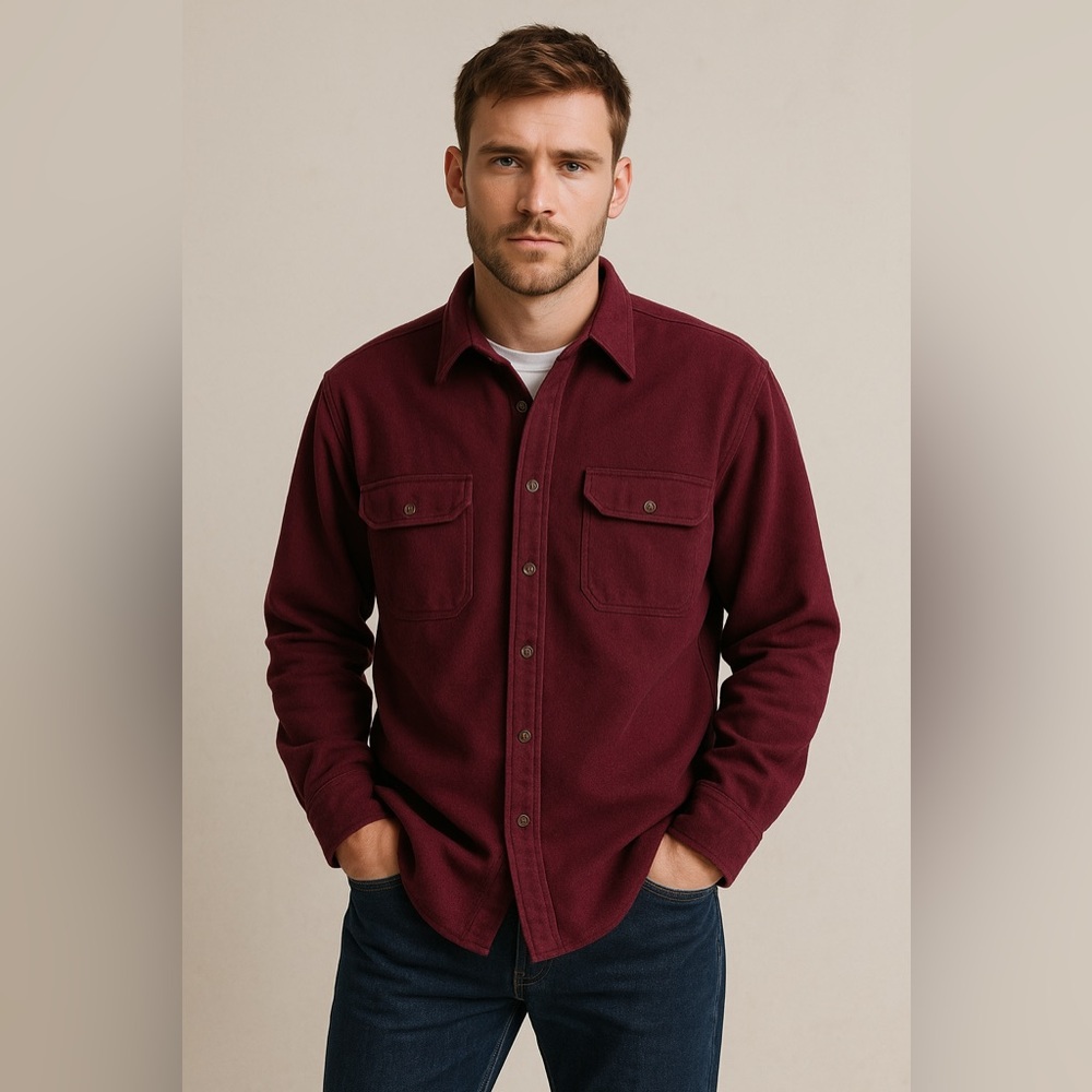 Vintage Woolrich Deep Plum Flannel Shirt
